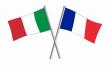 Bandiere francia e italia