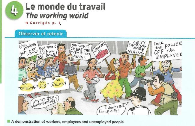 Le monde du travail in english