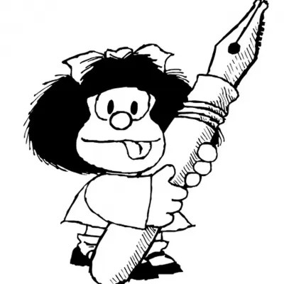 Mafalda con penna