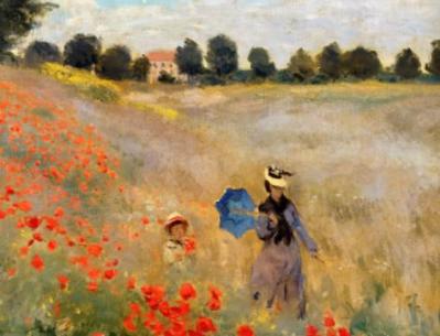 Monet coquelicots detail