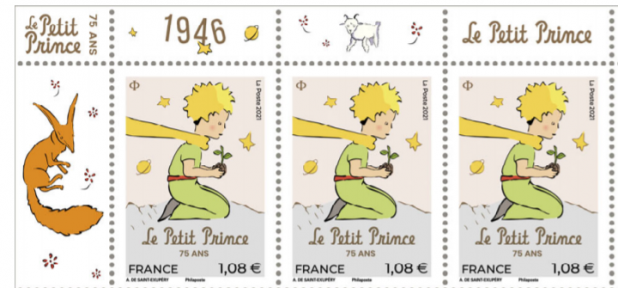 Petit prince 75 ans timbres