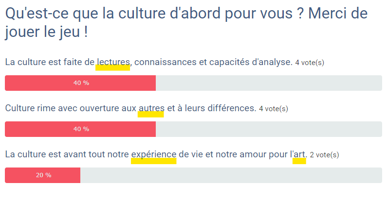 Sondage culture n 1 c s